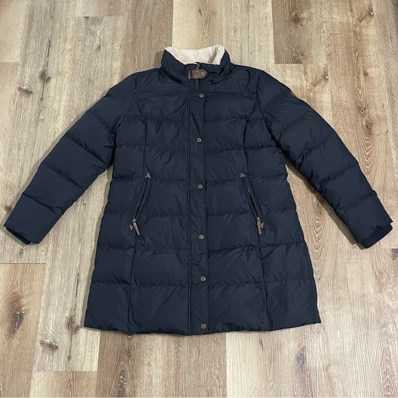 Lauren Ralph Lauren Women's Navy Quilted Down Feather Puffer Coat XL - Picture 5 of 15